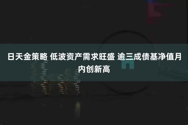 日天金策略 低波资产需求旺盛 逾三成债基净值月内创新高